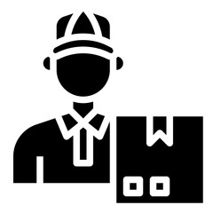 DELIVERY MAN glyph icon