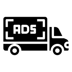 CAR AD glyph icon