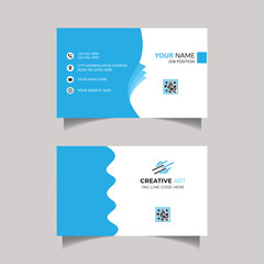 Corporate blue business card template