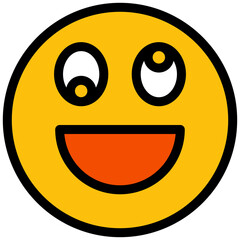 funny and smile face emoticon illustration