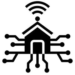 SMART HOME glyph icon
