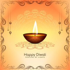 Happy Diwali festival celebration ethnic religious background design