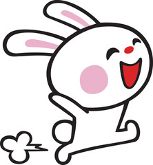 嬉しくて走るウサギ