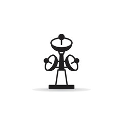 satellite receiver tower icon on white background
