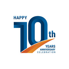 10th Anniversary Logo, Perfect logo design for anniversary celebration, vector illustration
