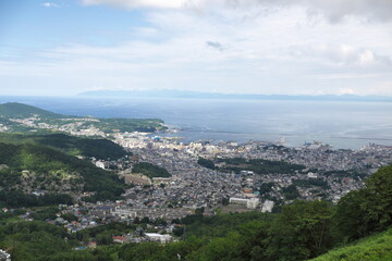 Fototapeta na wymiar 俯瞰で見る小樽市