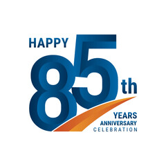 85th Anniversary Logo, Perfect logo design for anniversary celebration, vector illustration