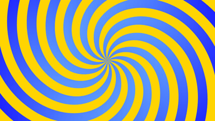青と黄色のスパイラル　ベクター素材