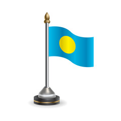 State table flag of Palau. National symbol perfect for design, Background transparent