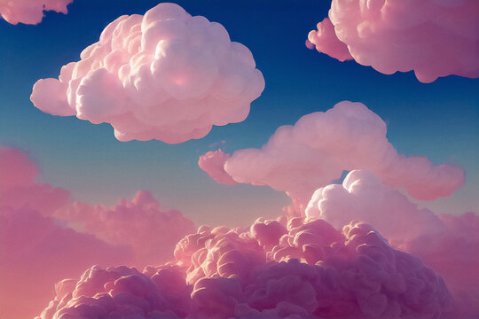 Pink Cotton Candy Clouds