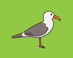 pose seagull cartoon illustration