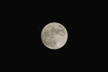 full moon in the dark sky © CW Photography