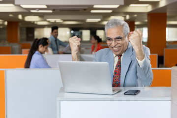 Video conferencing using laptop at office.