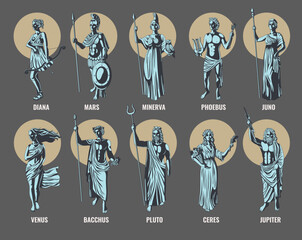 Greek Gods Set © Macrovector