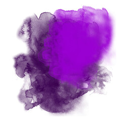 Smokey Cloudy Abstract Watercolor Purple Violet