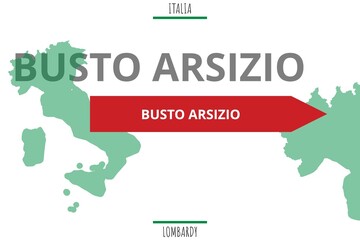 Busto Arsizio: Illustration mit dem Namen der italienischen Stadt Busto Arsizio