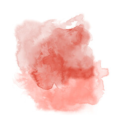 Smokey Cloudy Abstract Watercolor Red Pink