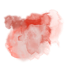 Obraz na płótnie Canvas Smokey Cloudy Abstract Watercolor Red Pink