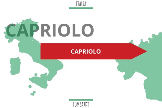 Capriolo: Illustration mit dem Namen der italienischen Stadt Capriolo