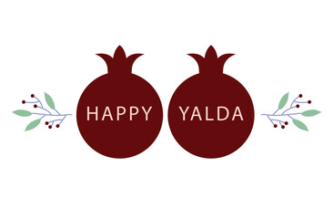 Illustration Vector concept happy Yalda night party. Longest night in the year