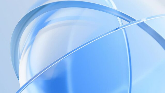 Transparent glass with gradient colors, 3d rendering.