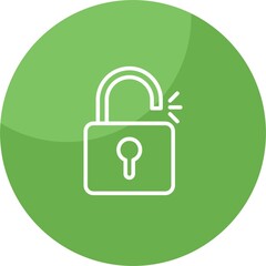 lock icon on green button