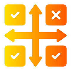 Obraz premium decision gradient icon