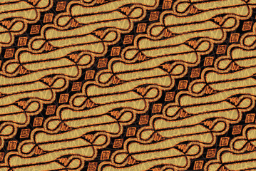 Indonesian batik with Parang Kusumo motif, which is very distinctive and exclusive, vector EPS 10