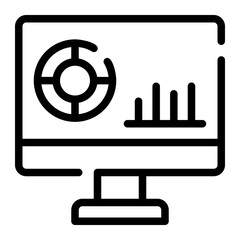 statistics report line icon