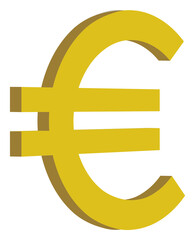 Euro Icon Symbol for Pictogram or Graphic Design Element. Base on Vector Illustration. Format PNG 