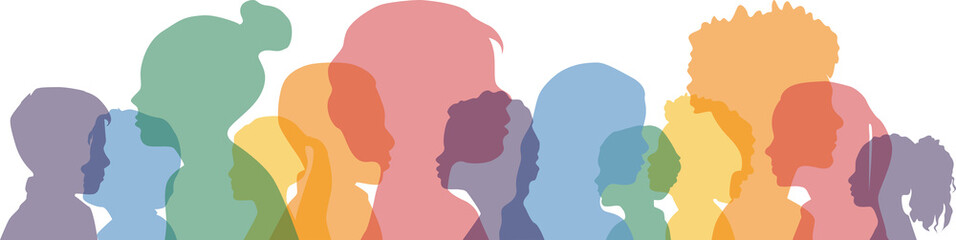 Children of different ethnicities stand side by side together. 