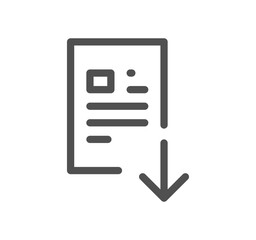 Document icon outline and linear vector.