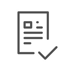 Document icon outline and linear vector.