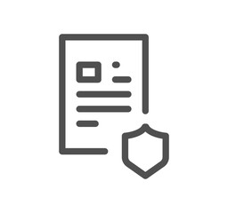 Document icon outline and linear vector.