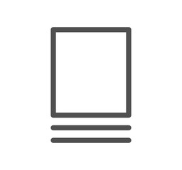 Document icon outline and linear vector.