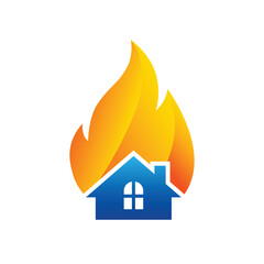 Fire House Illustration design vector.