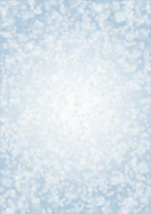 Vector Magical Glowing Background with Silver and Purple Falling Hexagon on Blue. Falling Snow. Glittery Confetti Frame. Christmas and New Year Design. Winter Sky with Bokeh Snowfall.