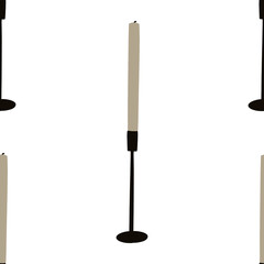 Vector Christmas pattern and decorations are isolated on white background.