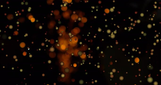 Animation of light spots on black background