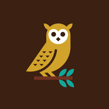 Bird symbol. Cute animal cartoon mascot. Wildlife. Owl vector sign. Owl icon.