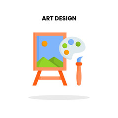 Art flat icon. Vector illustration on white background.