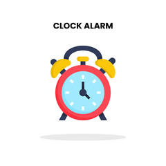 Fototapeta na wymiar Clock Alarm flat icon. Vector illustration on white background.