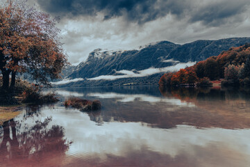 Bohinj lake in the fall