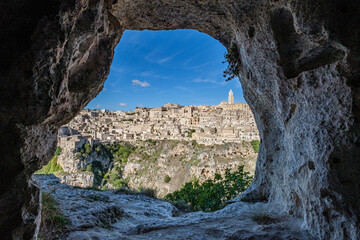 Matera, vista panoramica dalle grotte