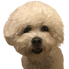 Cute dog photo with transparent background