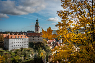 Fototapeta na wymiar Old Town Czech Krumlov, Autumn