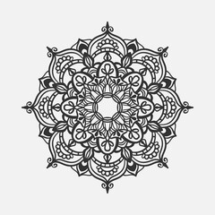 Mandala pattern black and white good mood