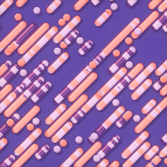 Contemporary 3d rendering diagonal geometric pattern. Trendy background. Digital illustration