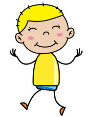 Boy Children, Simple doodle cartoon color