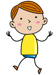 Boy Children, Simple doodle cartoon color